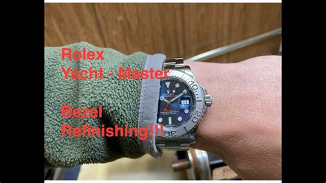 Polishing Platinum Rolex 116622 Yacht Master bezel Step by